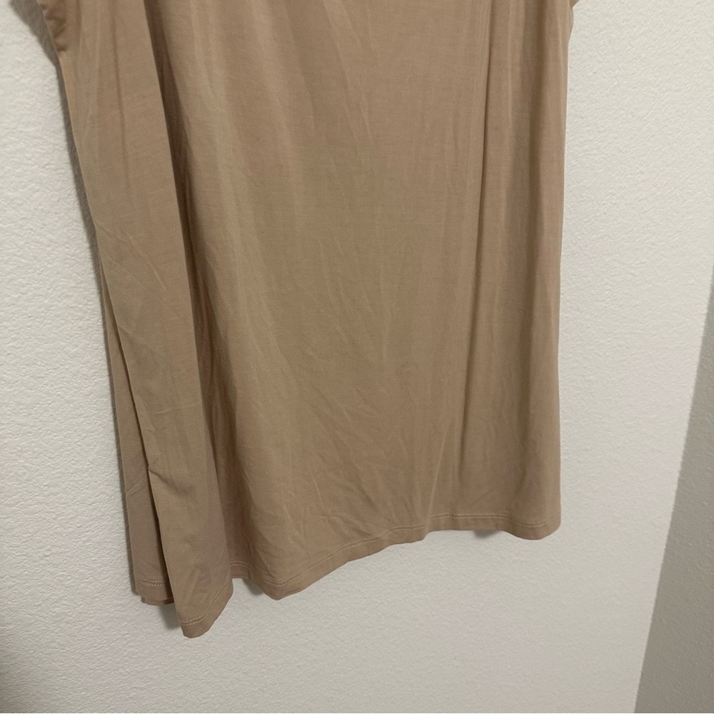 SIVANA Bamboo Scoop Neck Flowy Tank Top Size XL Women’s Beige Neutral Color - Picture 3 of 5